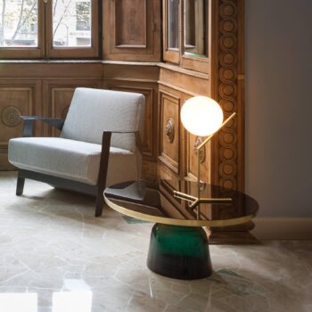 FLOS IC T1 Vysoká stolová lampa, brúsená mosadz