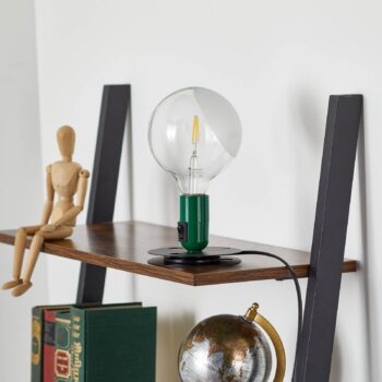 FLOS Lampadina LED stolová lampa zelená, čierna základňa