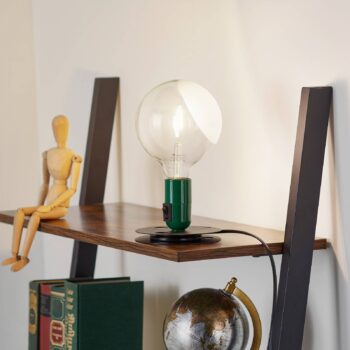 FLOS Lampadina LED stolová lampa zelená, čierna základňa