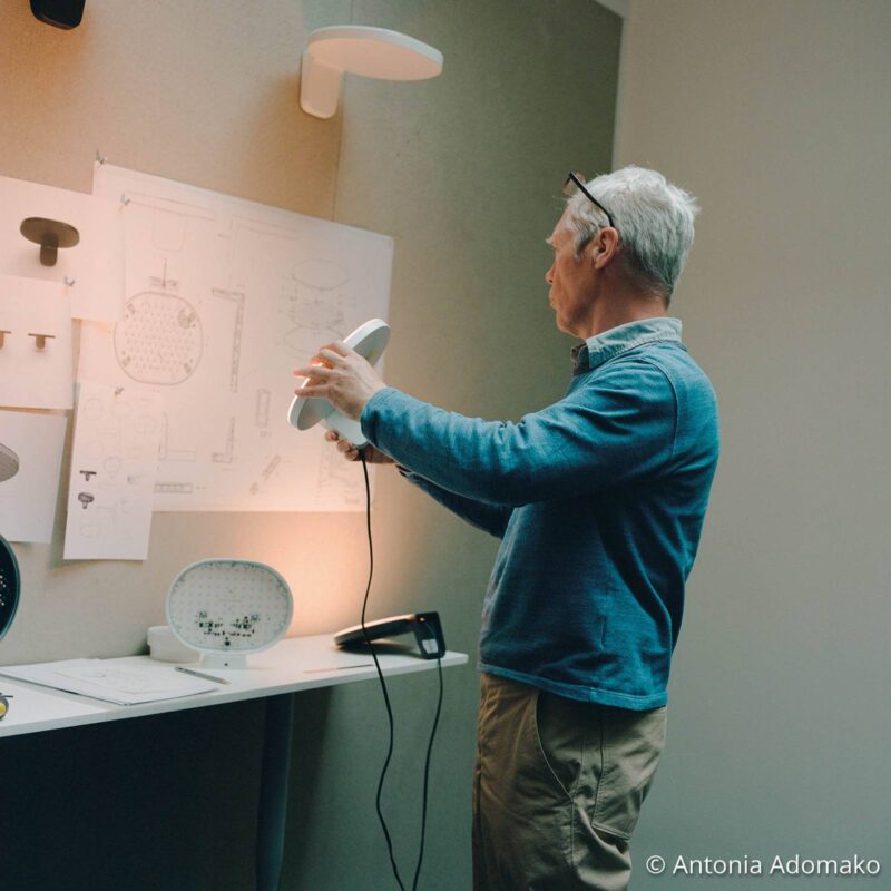 FLOS Oplight W1 nástenné LED, biela štruktúrovaná FLOS Oplight W1 nástenné LED, biela štruktúrovaná