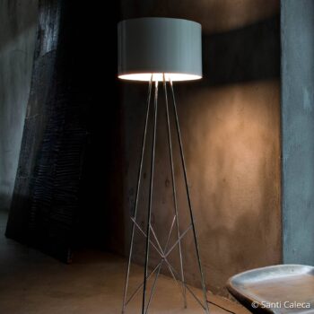 FLOS Ray F1 - Stojacia lampa s čírym skleneným tienidlom