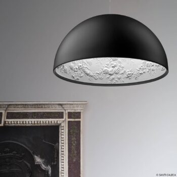FLOS Skygarden 1 závesná lampa, matná čierna Ø 60 cm