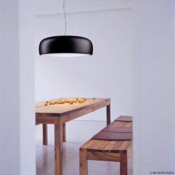 FLOS Smithfield S LED závesná lampa, čierna matná