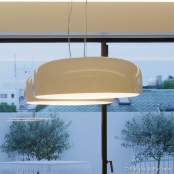 FLOS Smithfield S LED závesné svietidlo, biela