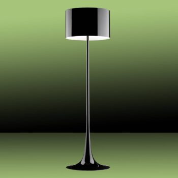 FLOS Spun Light F - čierna stojacia lampa