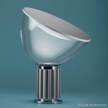 FLOS Taccia small – stolná LED lampa, čierna