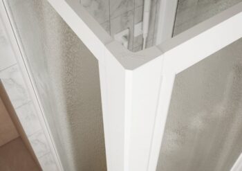 FORTE - Sprchová zástena DOMINO - Farba rámu zásteny - Plast biely, Rozmer A - 100, Smer zatváranie - Univerzálny Ľavé / Pravé, Výplň - Polystyrol 2,2 mm (acrilico), Výška - 185 BSDOM10P