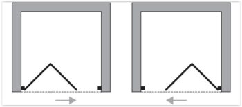 FORTE - Sprchová zástena DOMINO - Farba rámu zásteny - Plast biely, Rozmer A - 80, Smer zatváranie - Univerzálny Ľavé / Pravé, Výplň - Polystyrol 2,2 mm (acrilico), Výška - 185 BSDOM83P