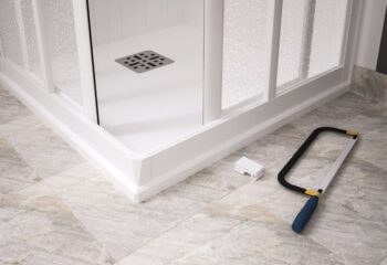 FORTE - Sprchová zástena DOMINO - Farba rámu zásteny - Plast biely, Rozmer A - 80, Smer zatváranie - Univerzálny Ľavé / Pravé, Výplň - Polystyrol 2,2 mm (acrilico), Výška - 185 BSDOM83P