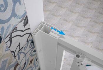 FORTE - Sprchové dvere MAESTRO CENTRALE - Farba rámu zásteny - Plast biely, Rozmer A - 120, Smer zatváranie - Univerzálny Ľavé / Pravé, Výplň - Polystyrol 2,2 mm (acrilico), Výška - 185 BSMAC12P