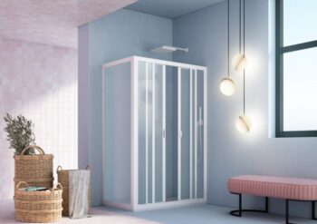 FORTE - Sprchové dvere MAESTRO CENTRALE - Farba rámu zásteny - Plast biely, Rozmer A - 120, Smer zatváranie - Univerzálny Ľavé / Pravé, Výplň - Polystyrol 2,2 mm (acrilico), Výška - 185 BSMAC12P