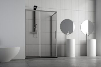 FORTE - Sprchové dvere URBAN ESSENCE N1FS - Farba rámu zásteny - Hliník ossidato, Rozmer A - 100, Smer zatváranie - Ľavé (SX), Výplň - Číre bezpečnostné sklo - 6 mm BEN10SXA1