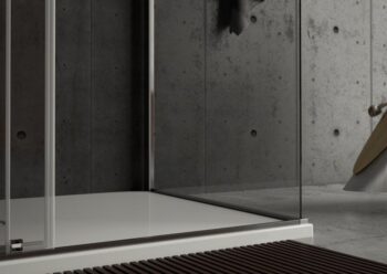 FORTE - Sprchové dvere URBAN ESSENCE N1FS - Farba rámu zásteny - Hliník ossidato, Rozmer A - 140, Smer zatváranie - Pravé (DX), Výplň - Číre bezpečnostné sklo - 6 mm BEN14DXA1