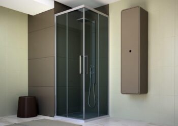 FORTE - sprchovací kút URBAN ESSENCE A1FS - Farba rámu zásteny - Hliník ossidato, Rozmer A - 90, Smer zatváranie - Pravé (DX), Výplň - Číre bezpečnostné sklo - 6 mm, Výška - 200 BEA13DXA1