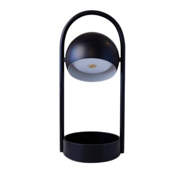 FRANDSEN Stolová LED lampa Ball Portable, čierna, oceľ