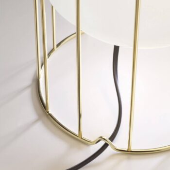 Fabbian Aérostat – mosadzná stolná lampa 33 cm