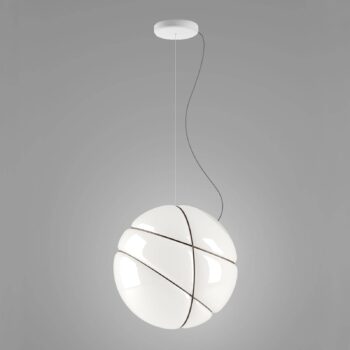 Fabbian Armilla závesná lampa biela čiernená