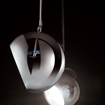 Fabbian Beluga Steel chrómová závesná lampa Ø20 cm