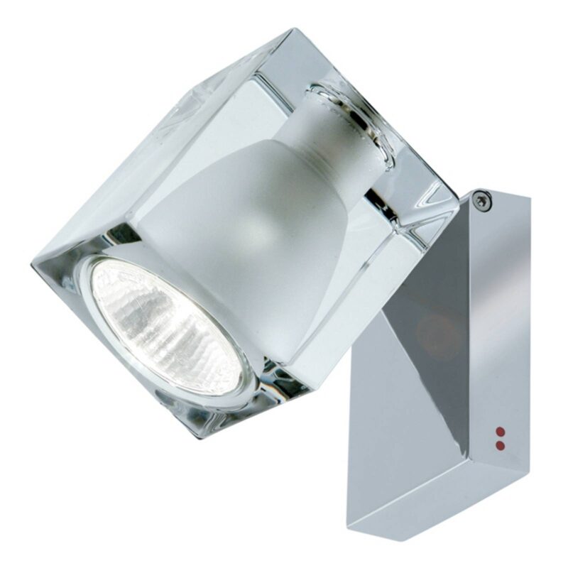 Fabbian Cubetto nástenné svietidlo GU10 chróm/číre Fabbian Cubetto nástenné svietidlo GU10 chróm/číre
