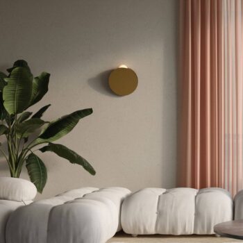 Fabbian LED nástenné svietidlo Akoya, bronz, 3000K, stmievateľné