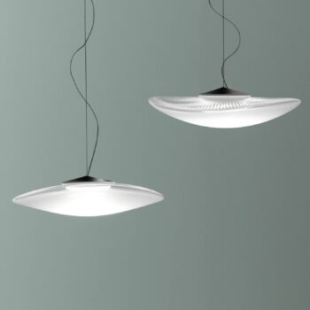 Fabbian Loop – LED sklenená zavesená lampa 3 000 K
