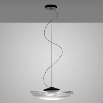 Fabbian Loop – LED sklenená zavesená lampa 3 000 K