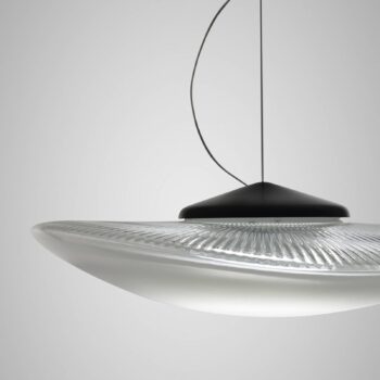 Fabbian Loop – LED sklenená zavesená lampa 3 000 K
