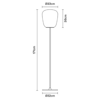 Fabbian Lumi Baka sklenená stojaca lampa Ø 33 cm
