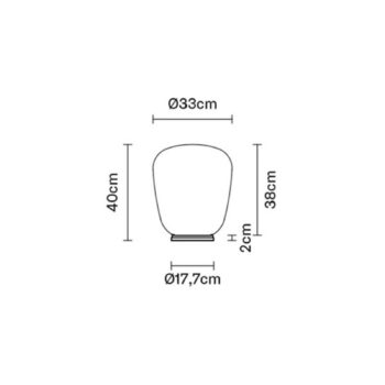 Fabbian Lumi Baka stolná lampa, Ø 33 cm