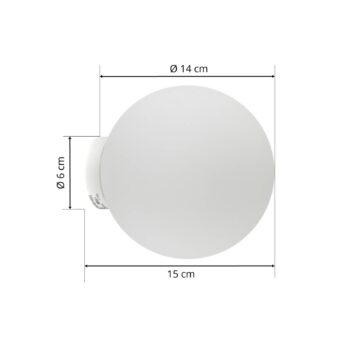 Fabbian Lumi Sfera nástenné svietidlo Ø 14 cm