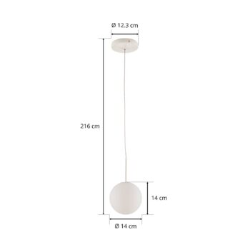 Fabbian Lumi Sfera sklenená závesná lampa, Ø 14 cm