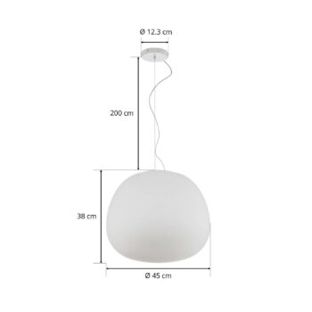 Fabbian Mochi – závesná lampa 45 cm