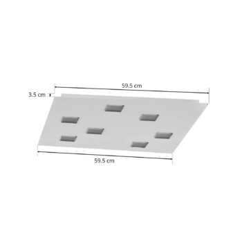 Fabbian Quarter biele stropné LED svetlo 7-pl.