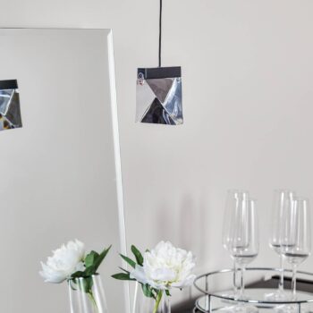 Fabbian Tripla závesné LED krištáľ antracit