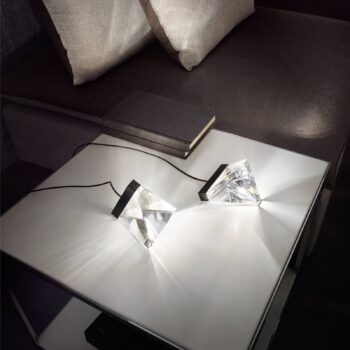 Fabbian Tripla – stolná lampa LED, antracit