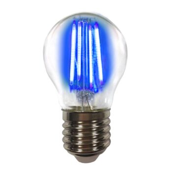 Farebná žiarovka E27 4W LED žiarovka, modrá