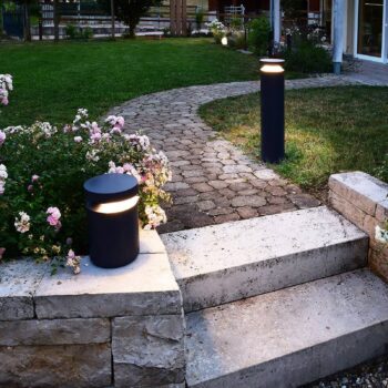 Faro LED svetlo na chodník, výška 100 cm, tmavosivá, DALI, 3 000 K