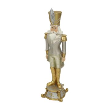 Figúrka Luskáčika 42cm silver gold, 15 x 15 x 42 cm