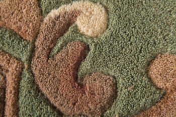 Flair Rugs, AKCIA: 120x120 (průměr) kruh cm Ručne všívaný kusový koberec Lotus premium Green kruh, zelená, chodba / predsieň