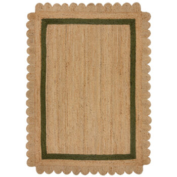 Flair Rugs, AKCIA: 120x170 cm Kusový koberec Grace Jute Natural/Green, béžová, chodba / predsieň
