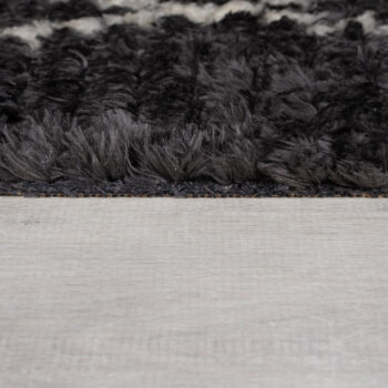 Flair Rugs, AKCIA: 160x230 cm Kusový koberec Domino Aisha Berber Monochrome, čierna, čiernobiela, obývacia izba