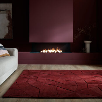 Flair Rugs, AKCIA: 160x230 cm Kusový koberec Moderno Shard Red, červená, chodba / predsieň