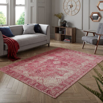 Flair Rugs, AKCIA: 200x290 cm Kusový koberec Manhattan Antique Pink, červená, obývacia izba