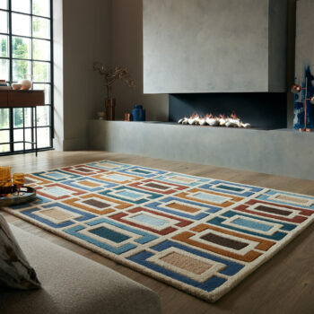 Flair Rugs, AKCIA: 80x150 cm Ručne všívaný kusový koberec Illusion Retro Blocks Blue/Multi, viacfarebná, detská izba