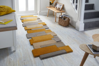 Flair Rugs, Behúň Abstract Collage Ochre/Natural, 60x230, žltá, chodba / predsieň