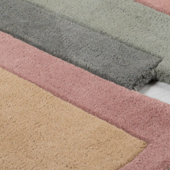 Flair Rugs, Behúň Abstract Collage Pastel, 60x230, ružová, chodba / predsieň