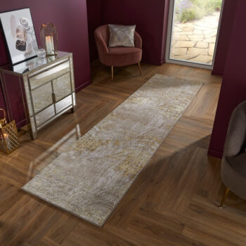 Flair Rugs, Behúň Eris Arissa Gold, 80x300, žltá, chodba / predsieň
