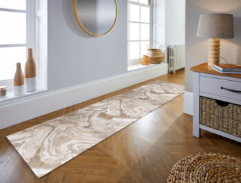 Flair Rugs, Behúň Eris Marbled Natural, 80x300, béžová, chodba / predsieň