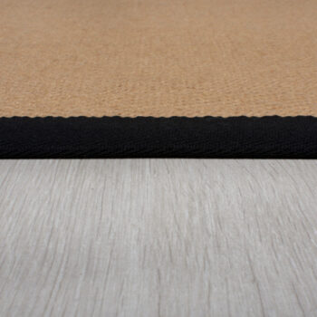 Flair Rugs, Behúň Herringbone Border Kira Black, 60x230, béžová, chodba / predsieň
