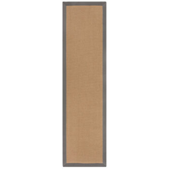 Flair Rugs, Behúň Herringbone Border Kira Grey, 60x230, béžová, chodba / predsieň